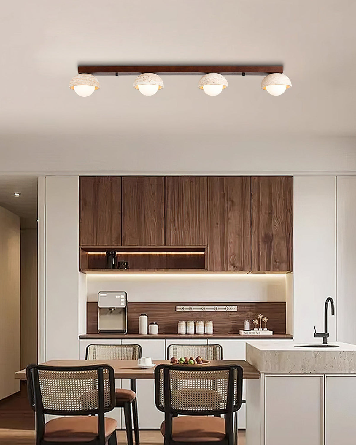 The 4-head version of the Palermo Combination Ceiling Light.