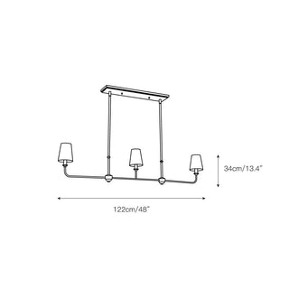 Mymareth Lustre Métal Linéaire Minimaliste Moderne