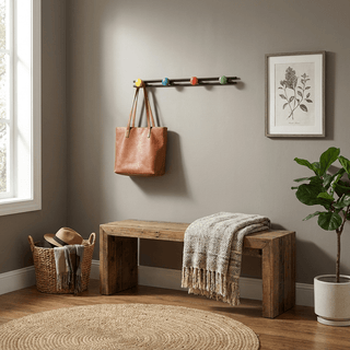 Pallini Ceramic Knob Wall Coat Rack-Neutral Decor