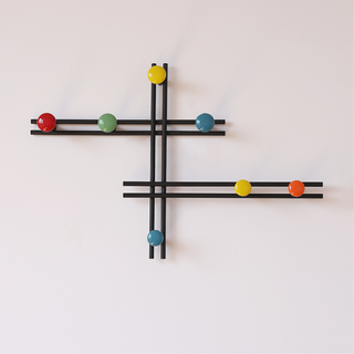 Pallini Ceramic Knob Wall Coat Rack-Neutral Decor