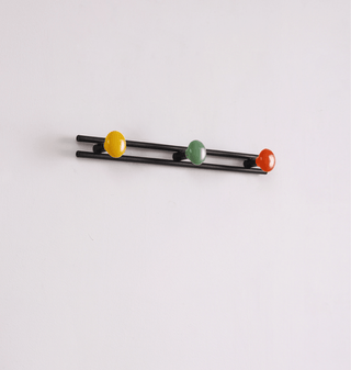 Pallini Ceramic Knob Wall Coat Rack-Neutral Decor