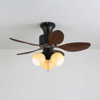 Plafonnier Ventilateur Althea Vintage en Bois