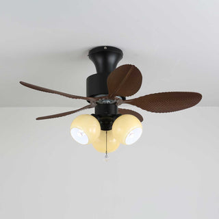 Plafonnier Ventilateur Althea Vintage en Bois