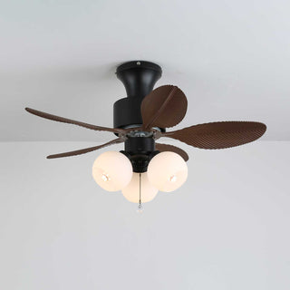 Plafonnier Ventilateur Althea Vintage en Bois