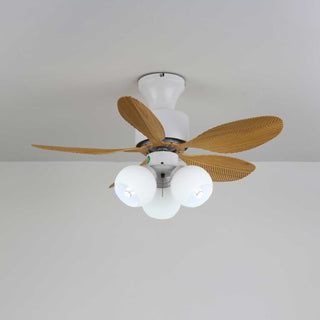 Plafonnier Ventilateur Althea Vintage en Bois