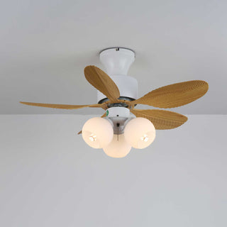 Plafonnier Ventilateur Althea Vintage en Bois