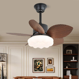 Liora Plafonnier Ventilateur en Bois Tropical