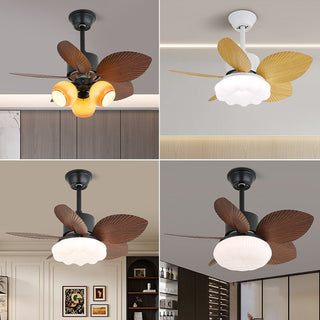 Liora Plafonnier Ventilateur en Bois Tropical
