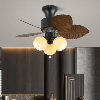 Plafonnier Ventilateur Liora Tropical en Verre