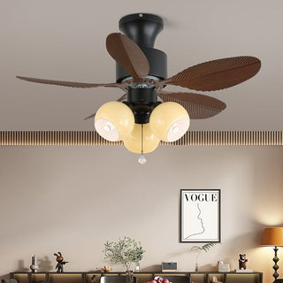Plafonnier Ventilateur Liora Tropical en Verre