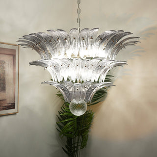 Aurora Lustre en Verre de Murano Feuille de Palmier
