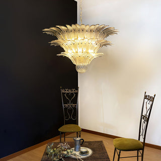 Aurora Lustre en Verre de Murano Feuille de Palmier