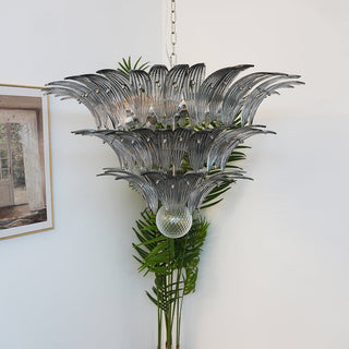 Aurora Lustre en Verre de Murano Feuille de Palmier