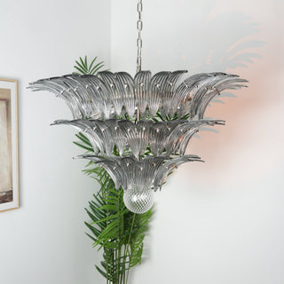 Aurora Lustre en Verre de Murano Feuille de Palmier