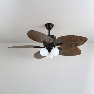 Avinionis Palm Whisper Plafonnier Ventilateur en Bois Vintage