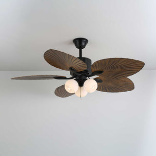 Avinionis Palm Whisper Plafonnier Ventilateur en Bois Vintage