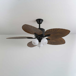 Avinionis Palm Whisper Plafonnier Ventilateur en Bois Vintage