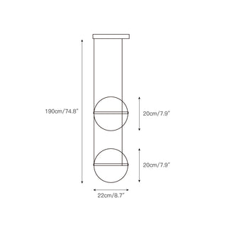 Vacaria Suspension Métal Plastique Minimaliste Moderne