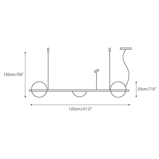 Vacaria Suspension Métal Plastique Minimaliste Moderne