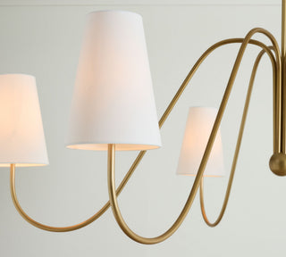 Cevaris Lustre Laiton Tissu Courbé Créativité Individuelle