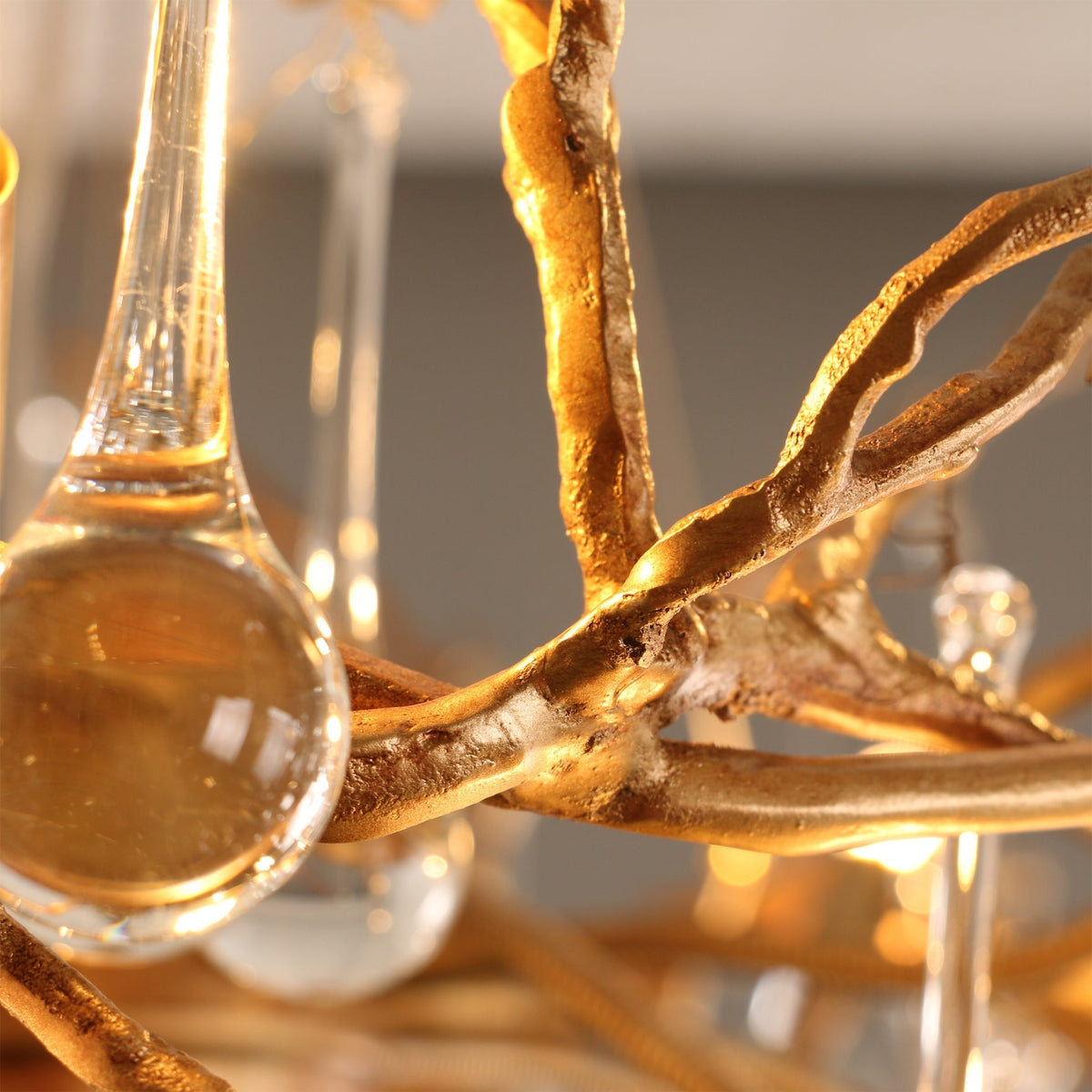 Palwa Chandelier shown against a dark background to highlight its form.