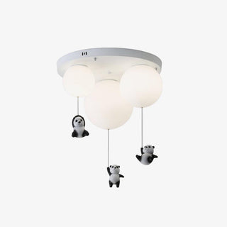 Aursilos Lampe de Plafond en Verre Panda Élégante