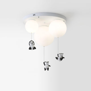 Aursilos Lampe de Plafond en Verre Panda Élégante