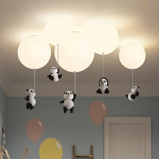 Aursilos Lampe de Plafond en Verre Panda Élégante