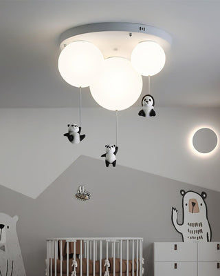 Aursilos Lampe de Plafond en Verre Panda Élégante