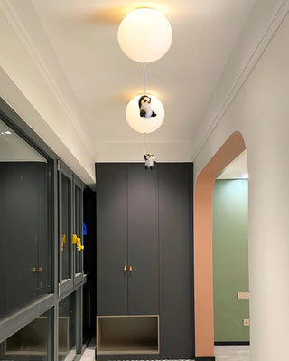 Aursilos Lampe de Plafond en Verre Panda Élégante