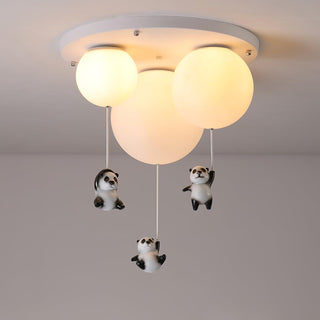 Aursilos Lampe de Plafond en Verre Panda Élégante