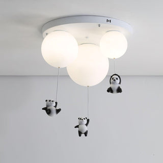 Aursilos Lampe de Plafond en Verre Panda Élégante