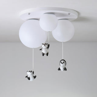 Aursilos Lampe de Plafond en Verre Panda Élégante