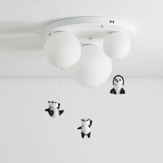 Aursilos Lampe de Plafond en Verre Panda Élégante