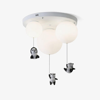 Aursilos Lampe de Plafond en Verre Panda Élégante
