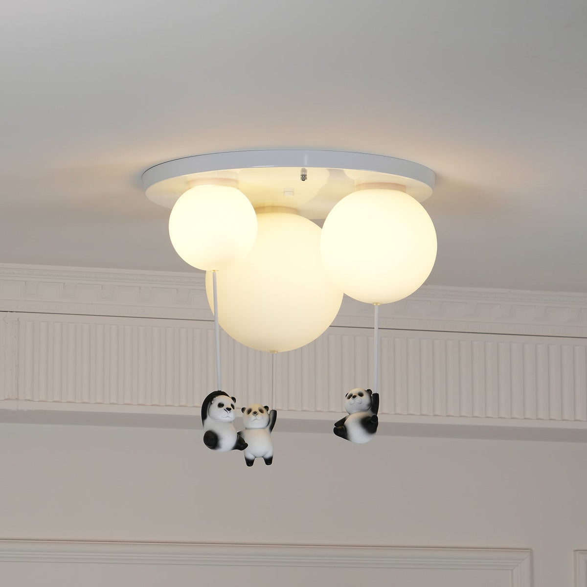 Clarara Lampe de Plafond en Verre Panda Élégante
