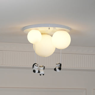 Aursilos Lampe de Plafond en Verre Panda Élégante