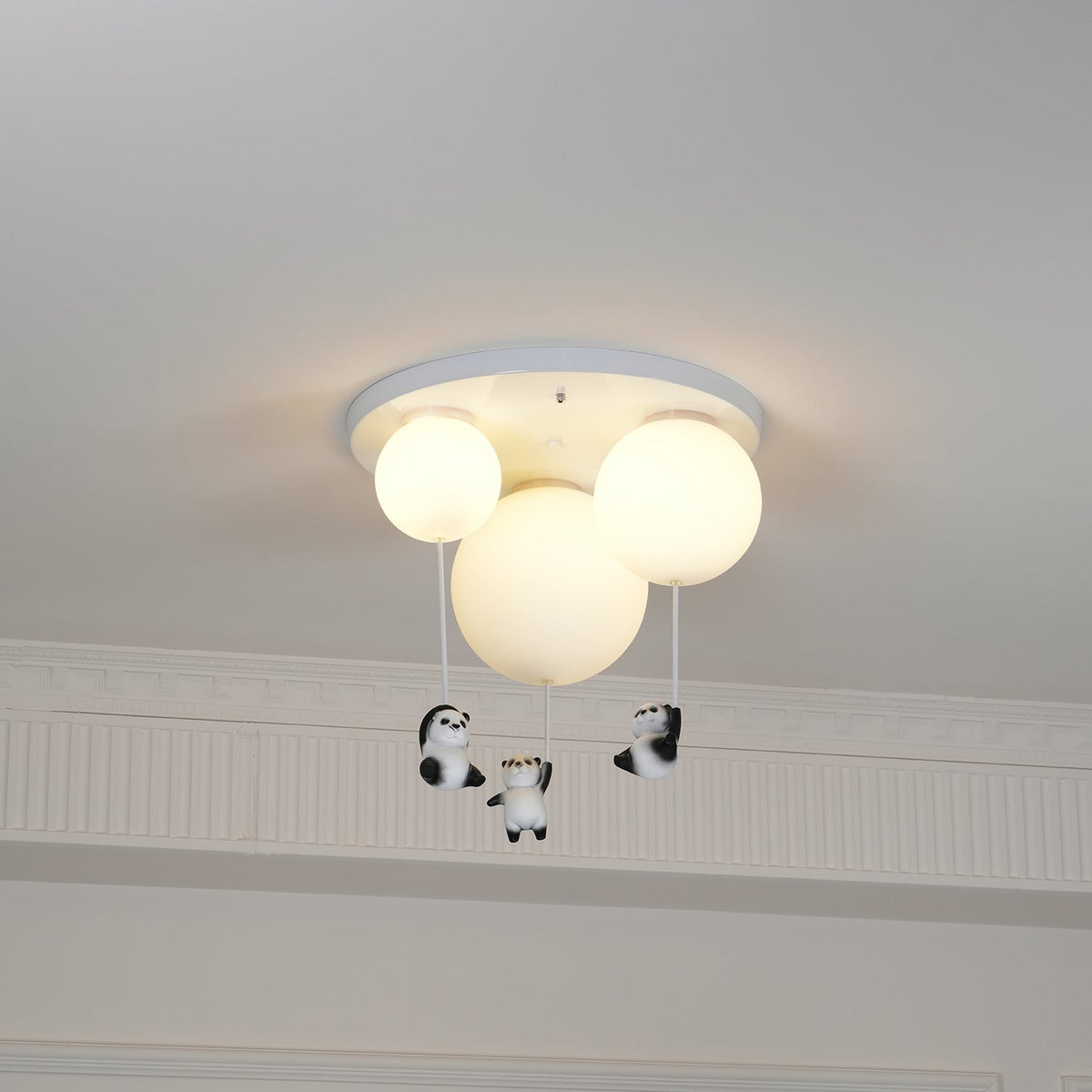 Clarara Lampe de Plafond en Verre Panda Élégante