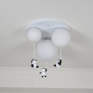 Aursilos Lampe de Plafond en Verre Panda Élégante