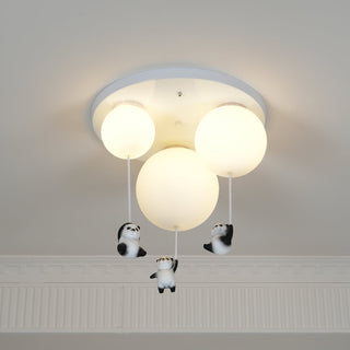 Aursilos Lampe de Plafond en Verre Panda Élégante