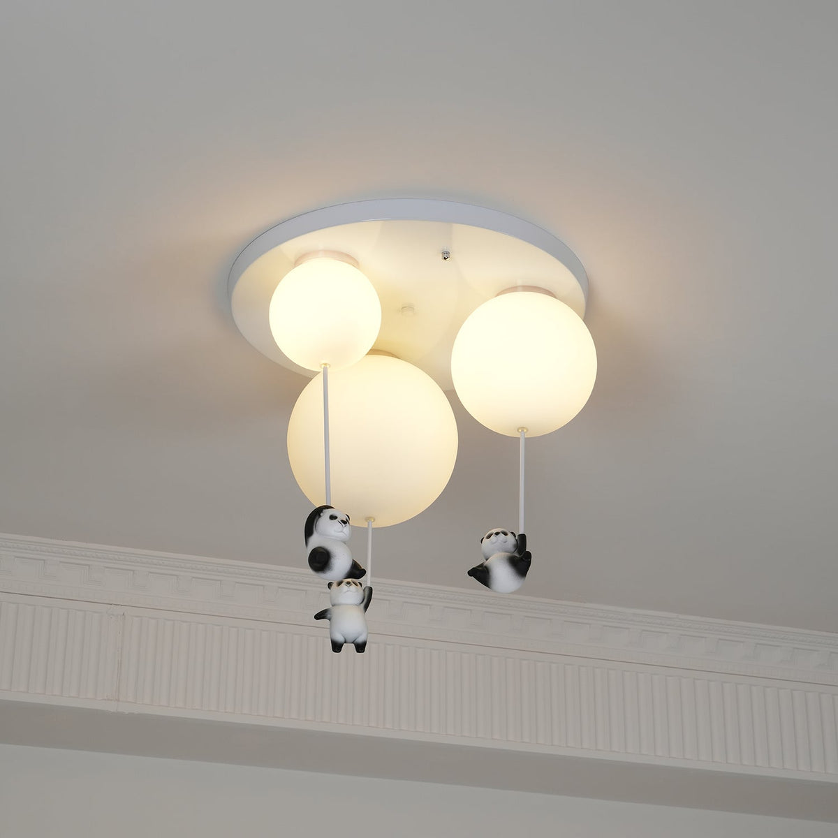 Clarara Lampe de Plafond en Verre Panda Élégante