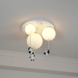 Aursilos Lampe de Plafond en Verre Panda Élégante