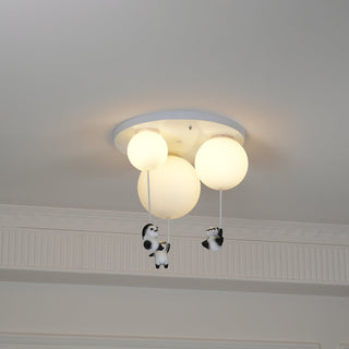 Aursilos Lampe de Plafond en Verre Panda Élégante