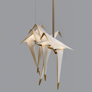 Lustra Lustre Grue en Papier Sculpturale LED