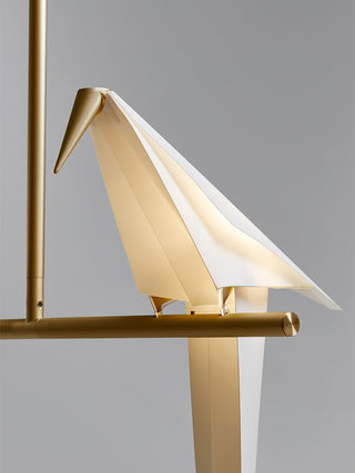 Lustra Lustre Grue en Papier Sculpturale LED