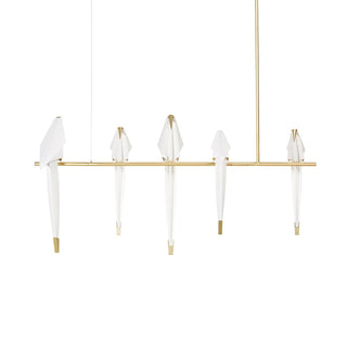 Lustra Lustre Grue en Papier Sculpturale LED