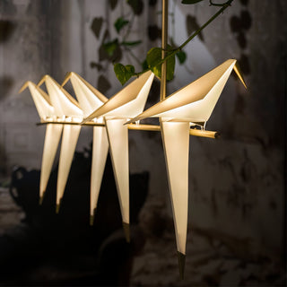 Lustra Lustre Grue en Papier Sculpturale LED
