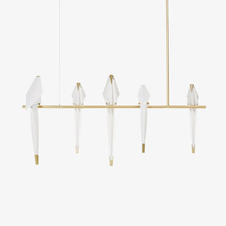 Lustra Lustre Grue en Papier Sculpturale LED