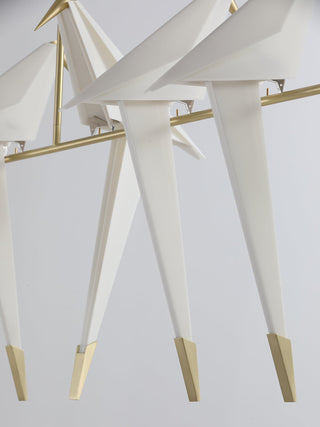 Lustra Lustre Grue en Papier Sculpturale LED