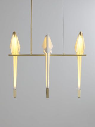 Lustra Lustre Grue en Papier Sculpturale LED